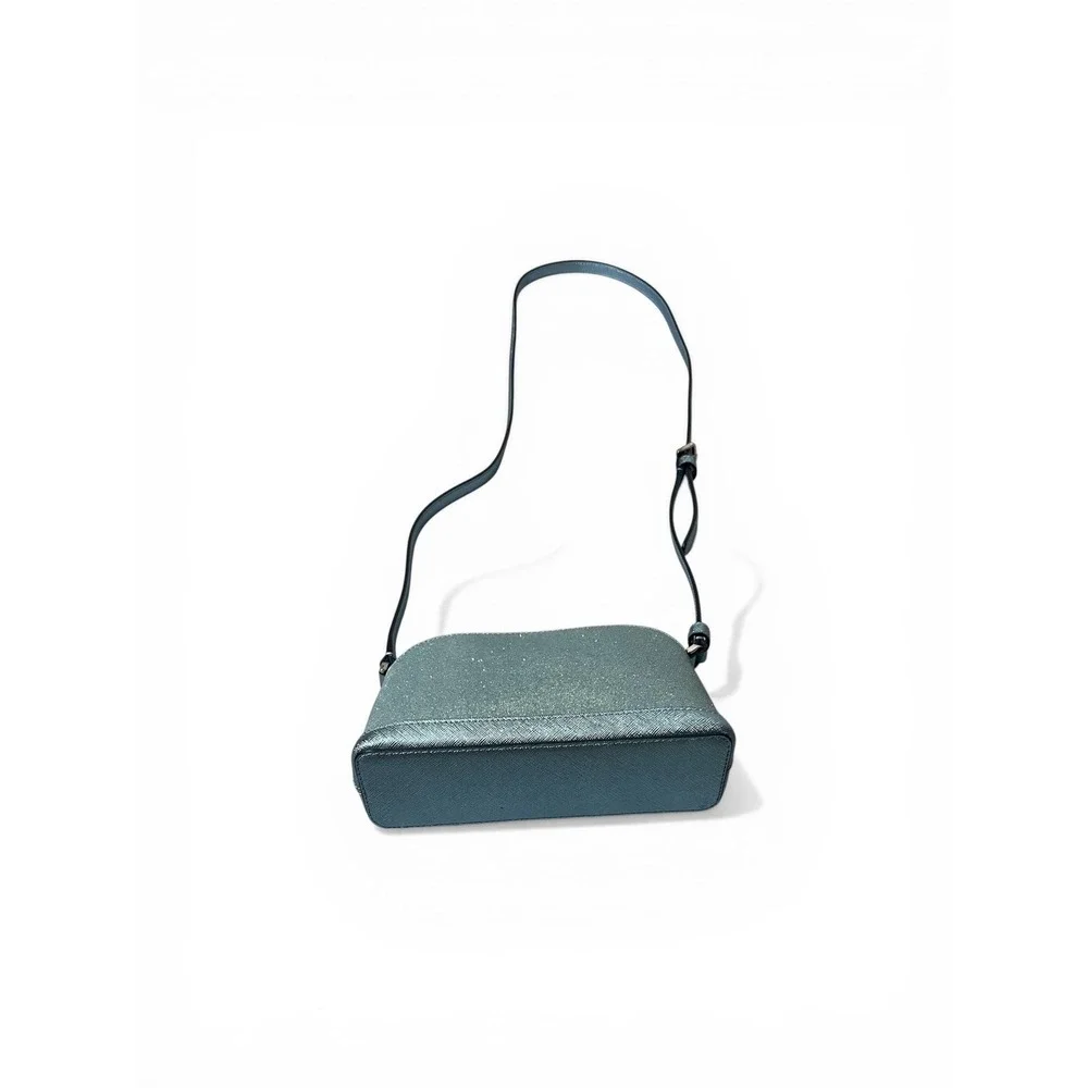 Kate Spade‎ Crossbody Bag Women Small Blue Excellent Glitter Dome Saffiano Strap